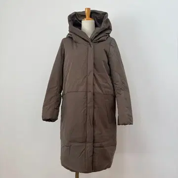 [ 미사용 새상품 ] ANAYI 후드 부착 다운 코트 카키