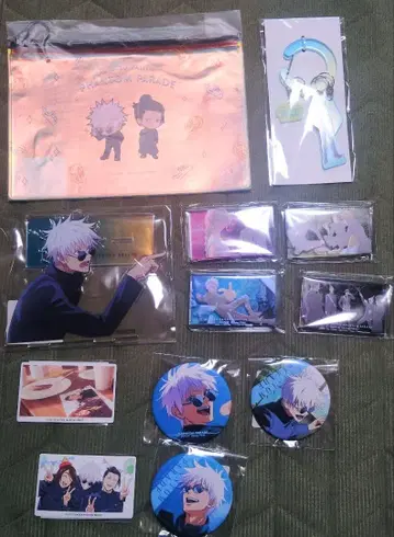 주술회전 팬파레 복권 고죠 사토루 아크릴 블록 아크릴 스탠드 캔뱃지