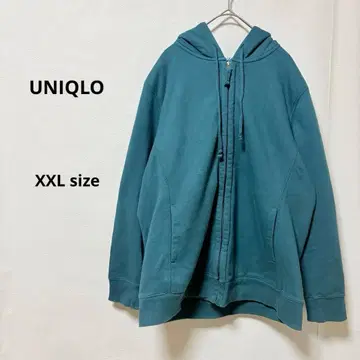 UNIQLO 유니클로 집업 후드티 XXL 그린 보아 안감 후드