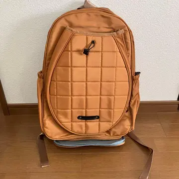 XINGNAN 카멜 테니스용 퀼팅 백팩 중형