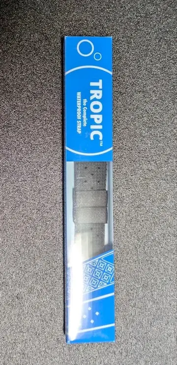 거의 미사용 트로픽 고무 벨트 블랙 20mm 손목시계 실리콘 벨트