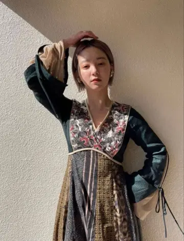 FUMIE=TANAKA 패치 롱 원피스 21SS [ 사이즈2 ]