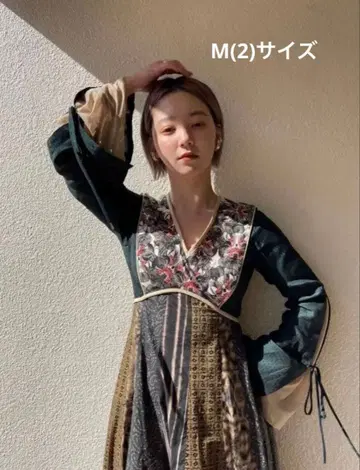 FUMIE=TANAKA 패치 롱 원피스 21SS [ 사이즈2 ]