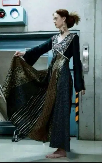 레어! 초기 디자인 FUMIE=TANAKA 패치 롱 원피스 사이즈 2