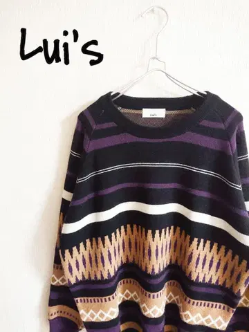 D221225 Lui's 더블 자카드 무늬 니트