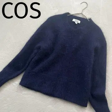COS 코스 니트 알파카 울 네이비 스웨터 크루넥