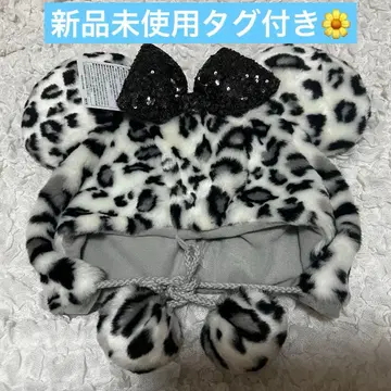 디즈니 레오파드 무늬 팬캡 그레이