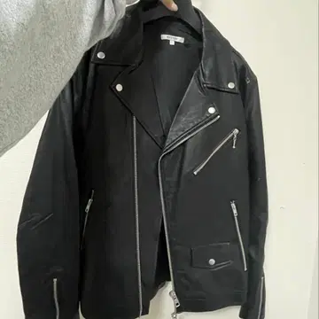 블랙 가죽 자켓 싱글 라이더