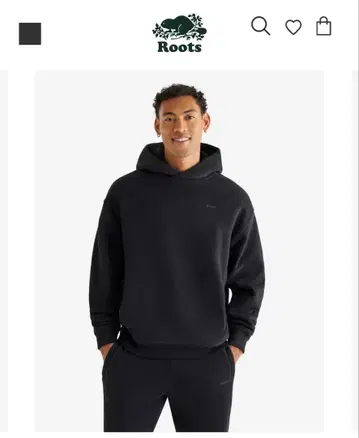 Roots Cloud One Fit Hoodie size 4 Black