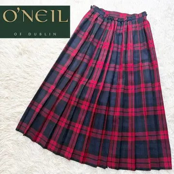 새상품급 오닐 오브 더블린 랩스커트 랩 스커트 울 체크 무늬