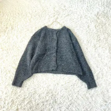 aboutretailing 울 가디건 L 포원 소매 다크 그레이