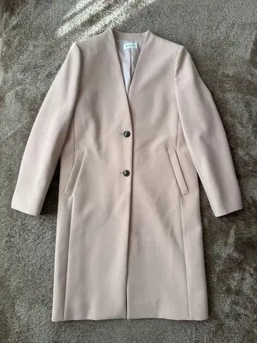 PLST 플라스테 페일 핑크 롱 코트