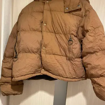 브라운 크롭 다운 자켓