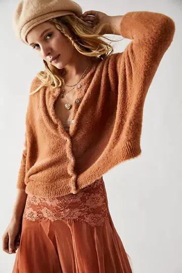 Free people 가디건 브라운