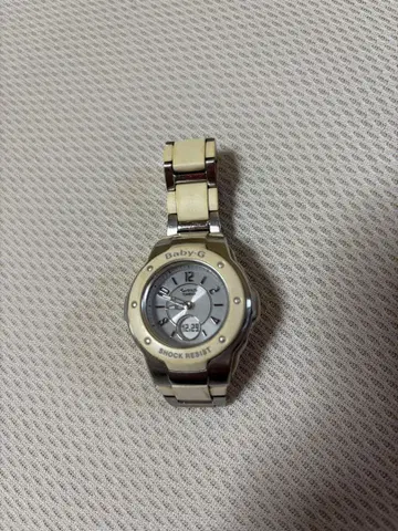 Baby-G 아날로그 시계 실버/화이트