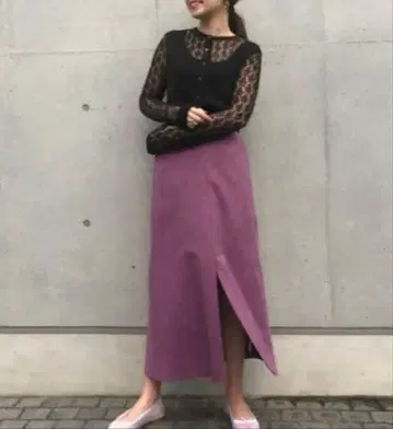 미사용 새상품 에코 스웨이드 스커트