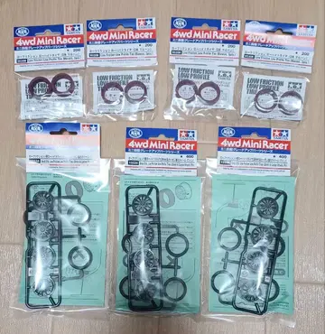 타미야 미니 사륜구동 로우 프릭션 로우 하이트 타이어 카본 휠 세트