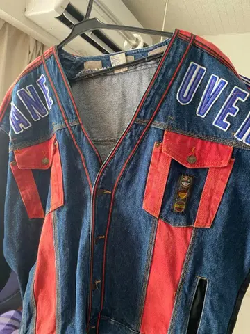 데님 자켓 XL 레드