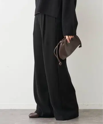 이지 와이드 팬츠 블랙 34