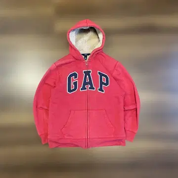 00's GAP 보아 안감 지퍼 후드티 레드 160 grunge Y2K