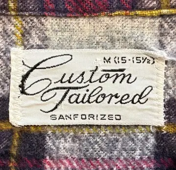 60's Custom Tailored 프린트 플란넬 셔츠 BOX형 초레어