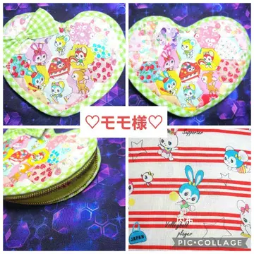 라라튠 하트형 패치워크 파우치