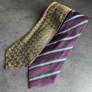 FRANCO BASSI 레지멘탈 & 올 패턴 넥타이 2개 세트