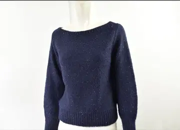 ANAYI 네이비 V넥 긴팔 니트 스웨터