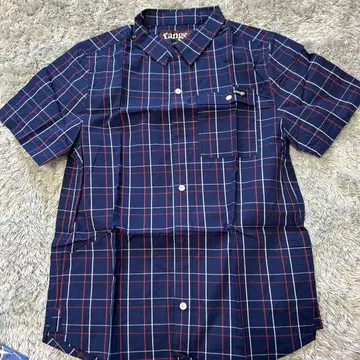 range 네이비 체크 반팔 셔츠 M