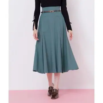 질 바이 질 스튜어트 가는 벨트 포함 세미 플레어 스커트