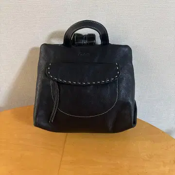 Dakota. 가죽 백팩 블랙