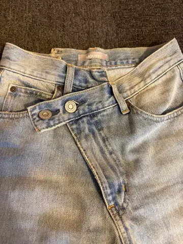 moussy 크로스 허리 데님 팬츠