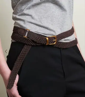 attisession 가죽 메쉬 더블 벨트