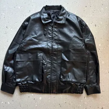 블랙 가죽 자켓 M 사이즈