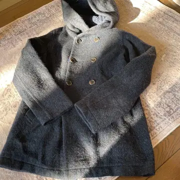 GLOBAL WORK 다크 그레이 후드 부착 자켓 M