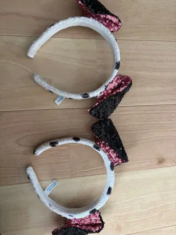 미니 마우스풍 스팽글 머리띠