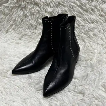 파비오 루스꼬니 스틸레토 스터드 사이드 고어 부츠 블랙 35.0