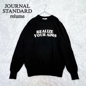 저널 스탠다드 리룸 코튼 캐시미어 로고 니트 블랙