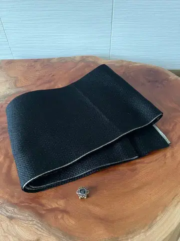 블랙 반폭 오비 라메 믹스 오비 고정 띠 포함