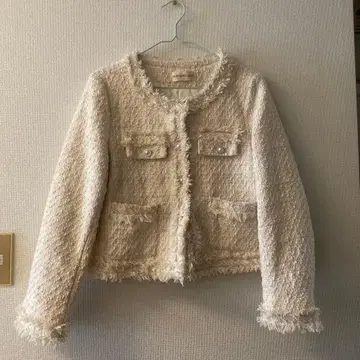 [ 새상품급 ] K-스타일 pumpkin port 트위드 노카라 자켓