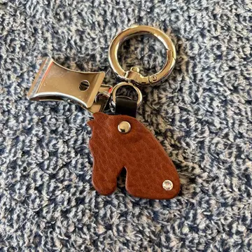가죽 말 모양 키링 스톤 포함 그로브 홀더
