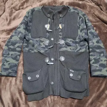 Bark 카모플라쥬 더플 코트 L