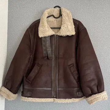 ungrid 페이크 무스탕 보아 블루종 S