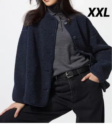 미사용 새상품 UNIQLO 보아 플리스 릴랙스 가디건 XXL