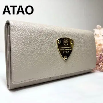 [ 레어 ] 아타오 카라 장지갑 플랩 베이지 단종 모델 인기