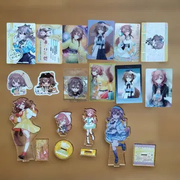 이누가미 코로네 아크릴 스탠드 카드 스티커 세트