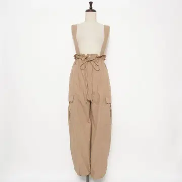 새상품급 카듀네 워크 팬츠 숄더 스트랩 포함 베이지 34*LD388