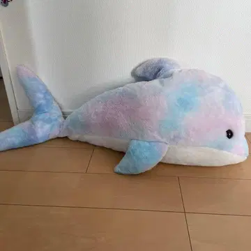 파스텔 컬러 돌고래 봉제 인형 빅