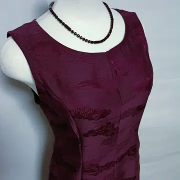 기모노 리메이크 드레스 와인 레드 울과 폴리에스테르 M 사이즈