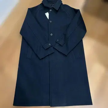 [미사용 새상품] GU 네이비 코지 멜톤 발마칸 코트